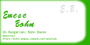 emese bohn business card
